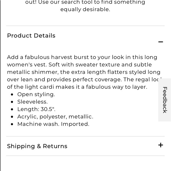 Chico’s Ocean Tide Ombré Long Marl Sweater Vest NWT - Picture 7 of 7